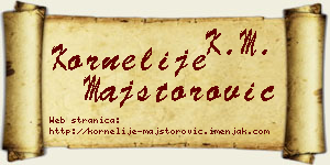 Kornelije Majstorović vizit kartica